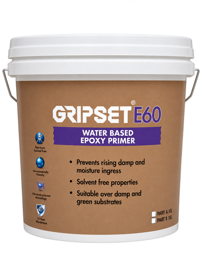 GRIPSET E60 water based epoxy primer for damp concrete and moisture barrier applications
