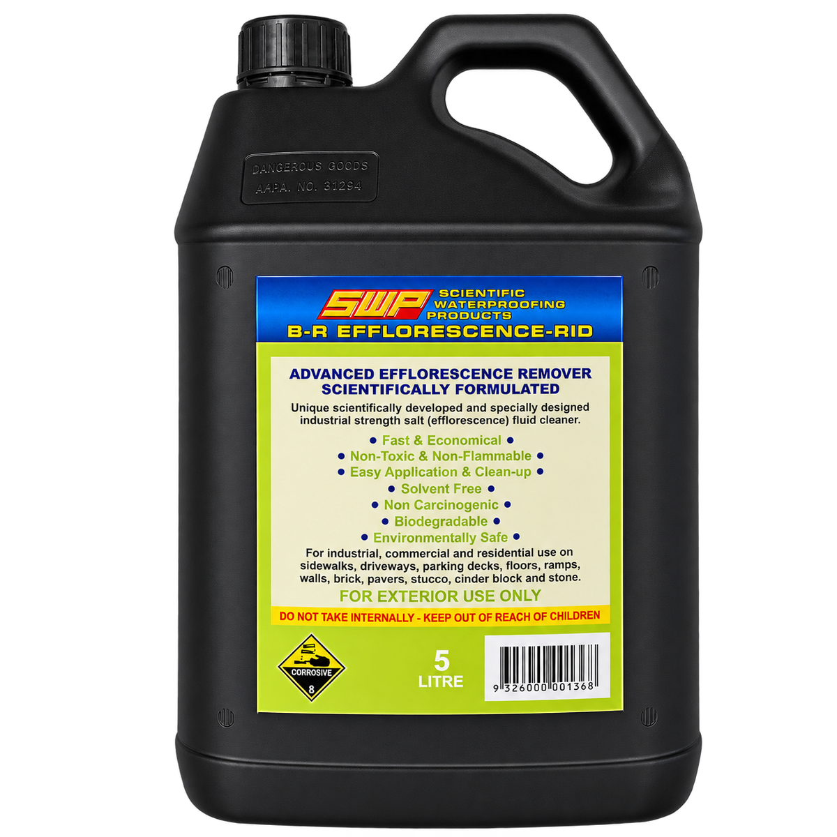 SWP Efflorescence-Rid 5L advanced efflorescence remover for concrete, brick, pavers and masonry surfaces