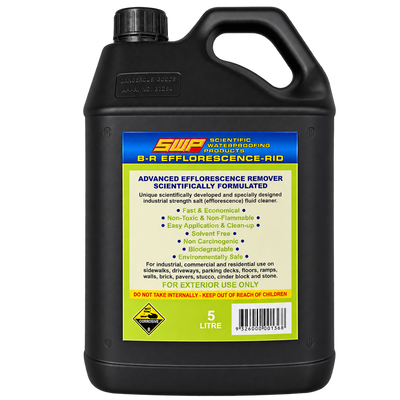 SWP Efflorescence-Rid 5L advanced efflorescence remover for concrete, brick, pavers and masonry surfaces