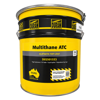 DURAM Multithane ATC Aliphatic Top Coat 15L polyurethane coating for UV-stable waterproofing systems