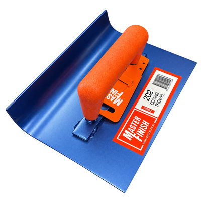 Master Finish 202 coving trowel 25x145x32mm with ergonomic handle for forming smooth coves, corners, and curved finishes in concrete, render, and plaster applications.