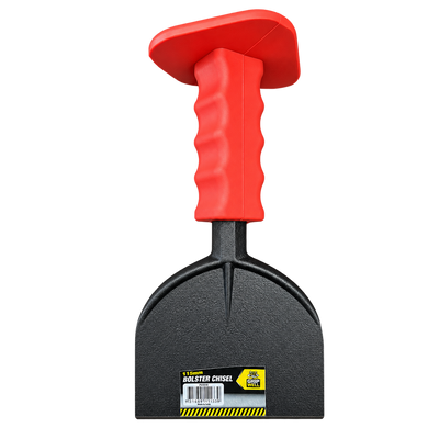 Grip Well 115mm brick bolster chisel with hand guard and ergonomic grip for cutting, shaping, and splitting bricks, blocks, masonry, and concrete.