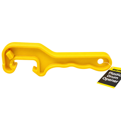 Uni-Pro plastic drum opener for safely opening and closing plastic drum lids used for paints, coatings, waterproofing products, and construction chemicals.